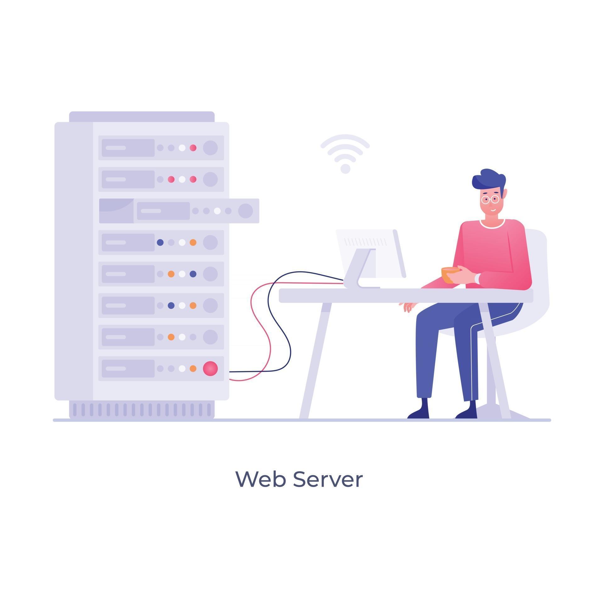 Web Server Elements 2452699 Vector Art at Vecteezy