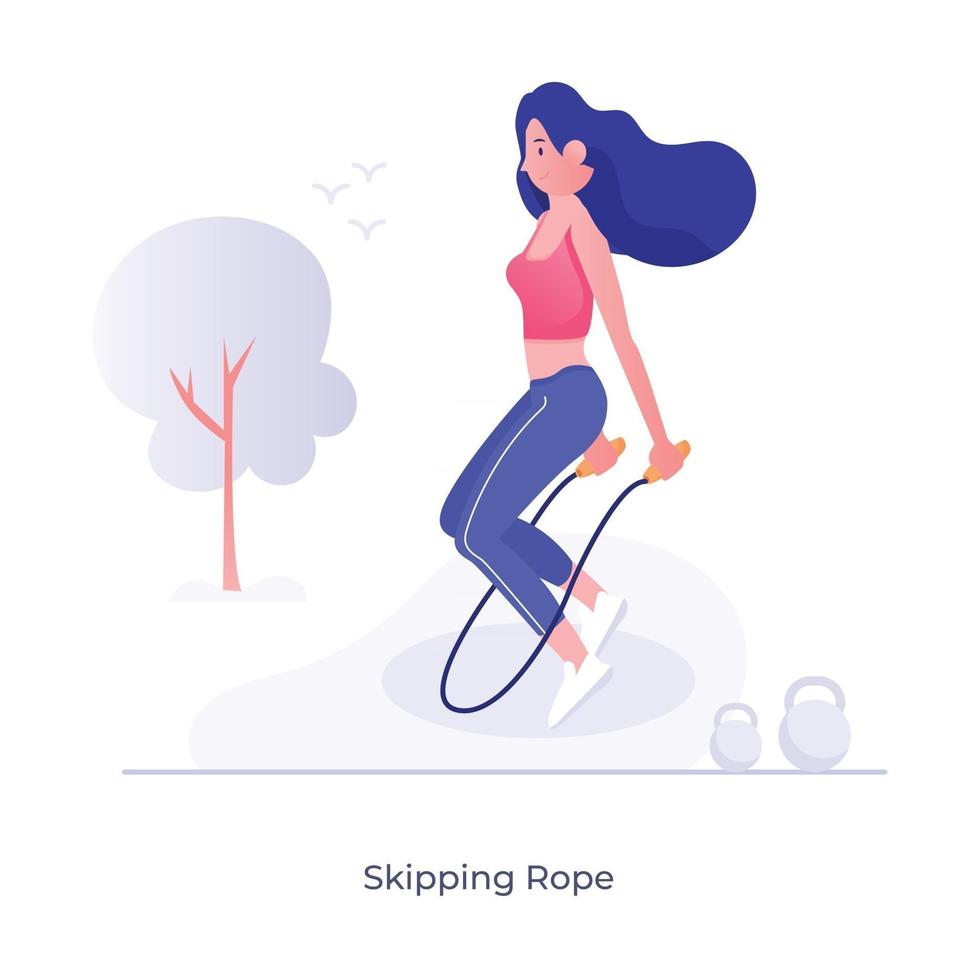 Skipping Rope Jumping vector