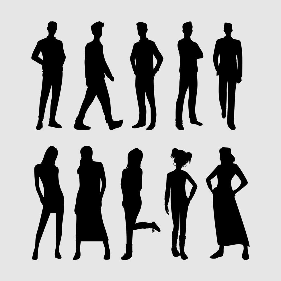 People Silhouette Collection Pack vector