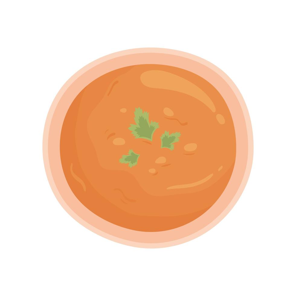 sopa vegana de comida vector