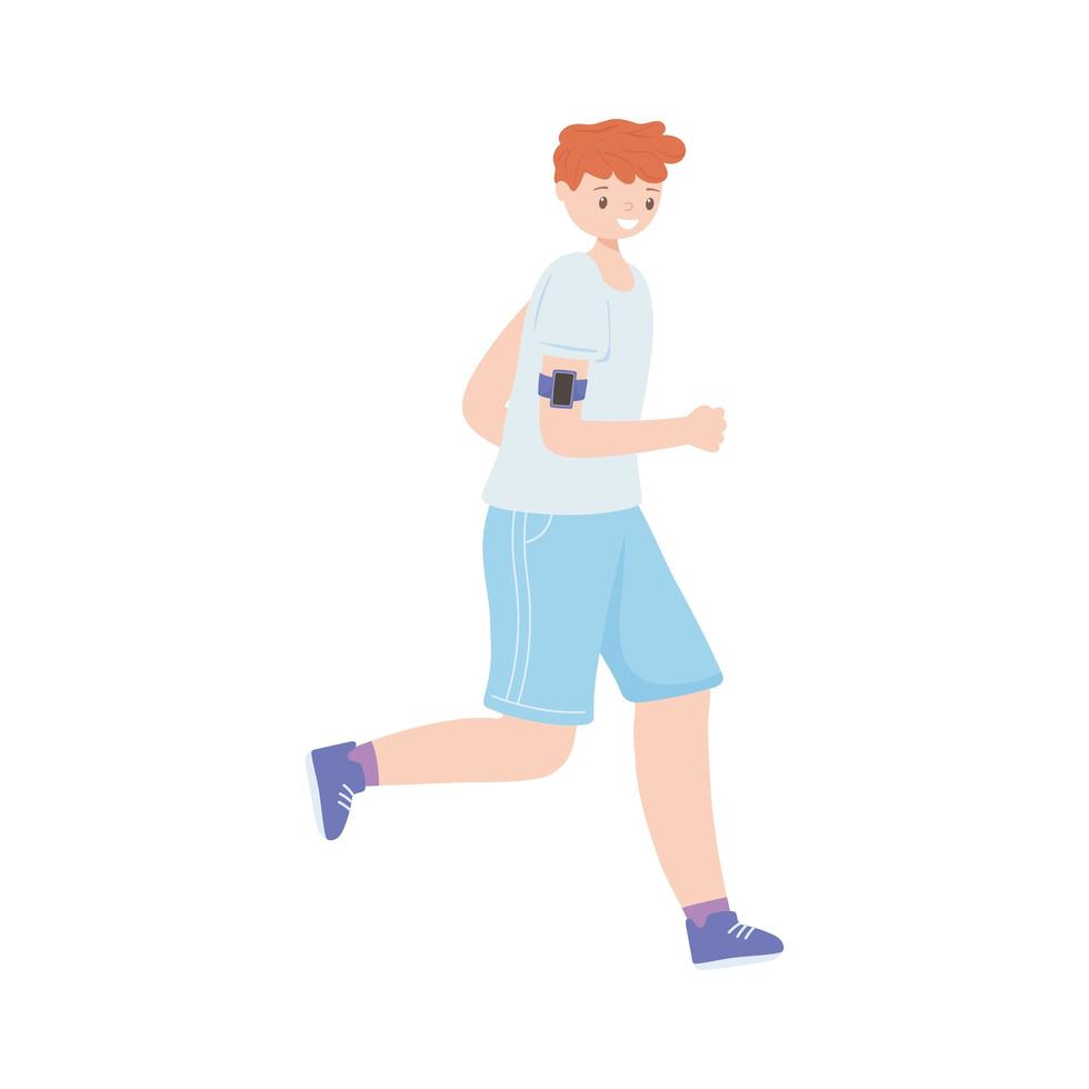 young running activity vector