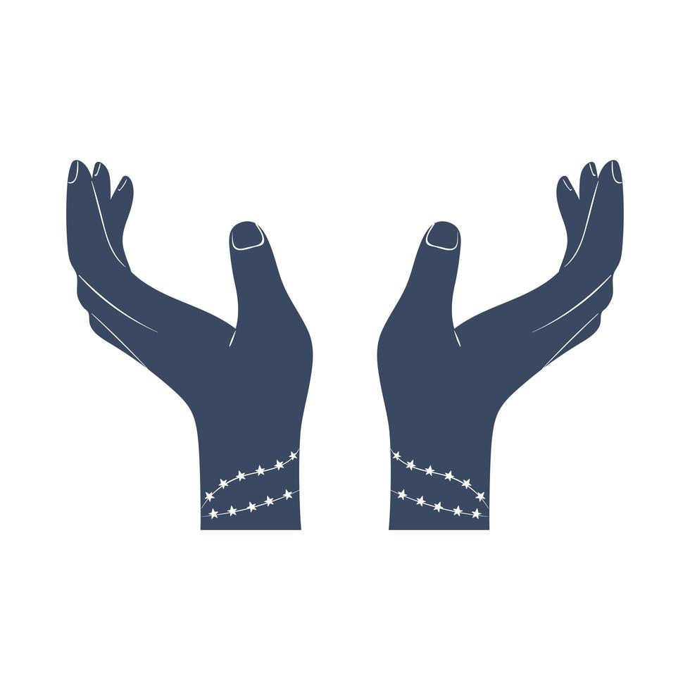 hands mystic astrology vector