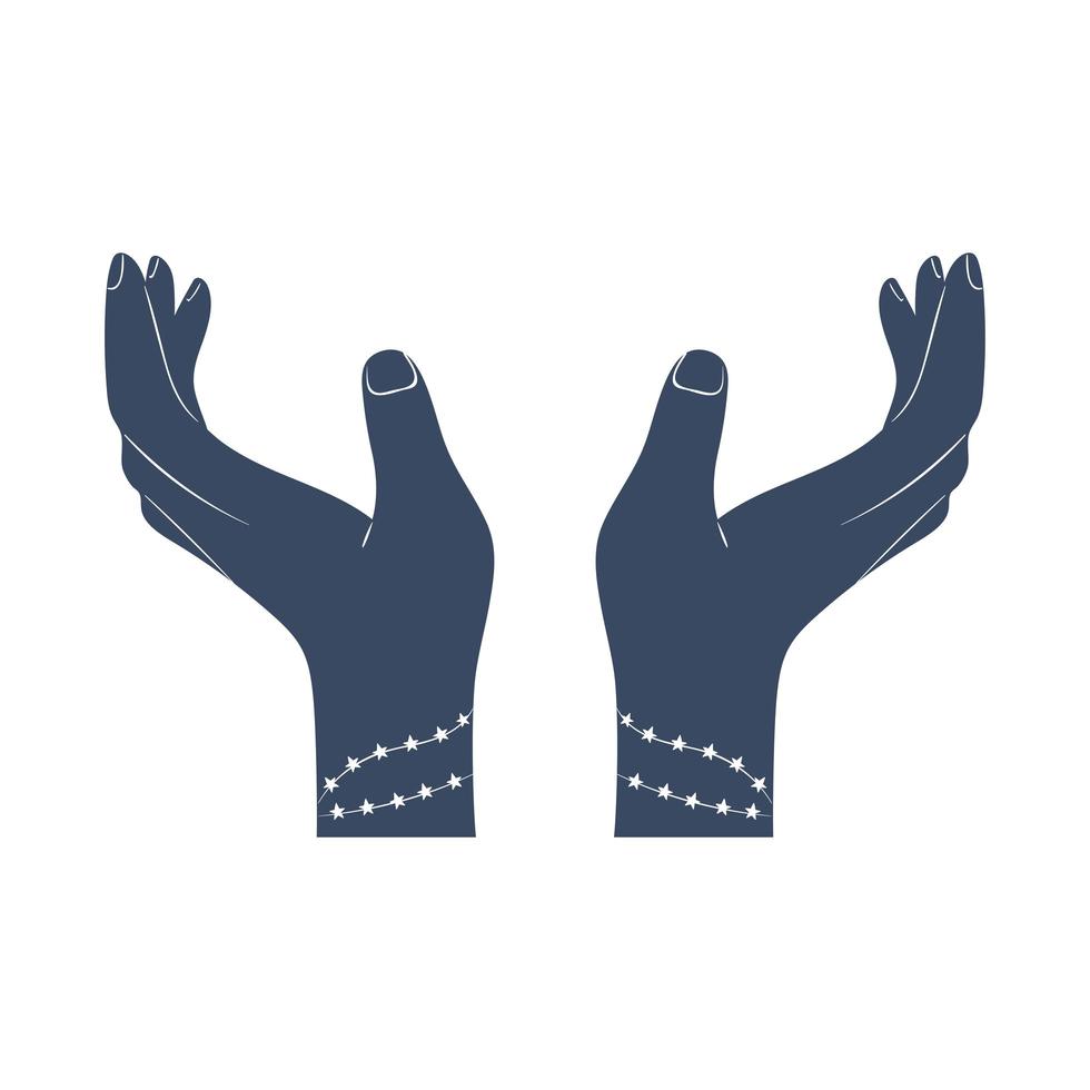 hands mystic astrology vector