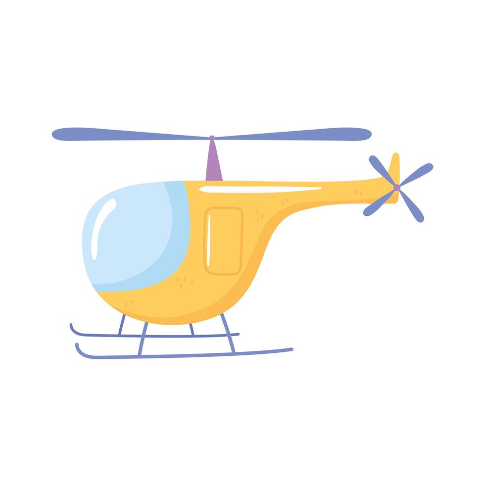 helicopter transport cartoon vector