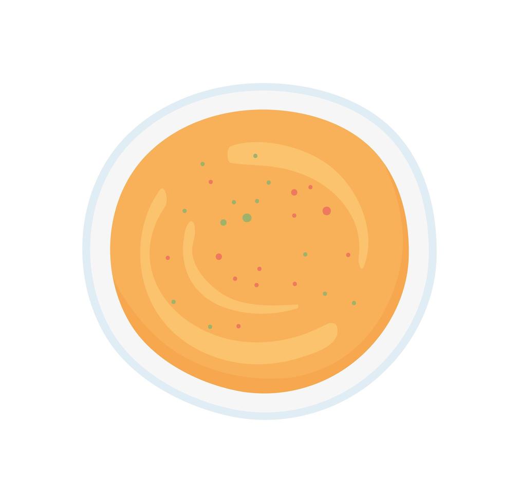 delicious creamy soup vector