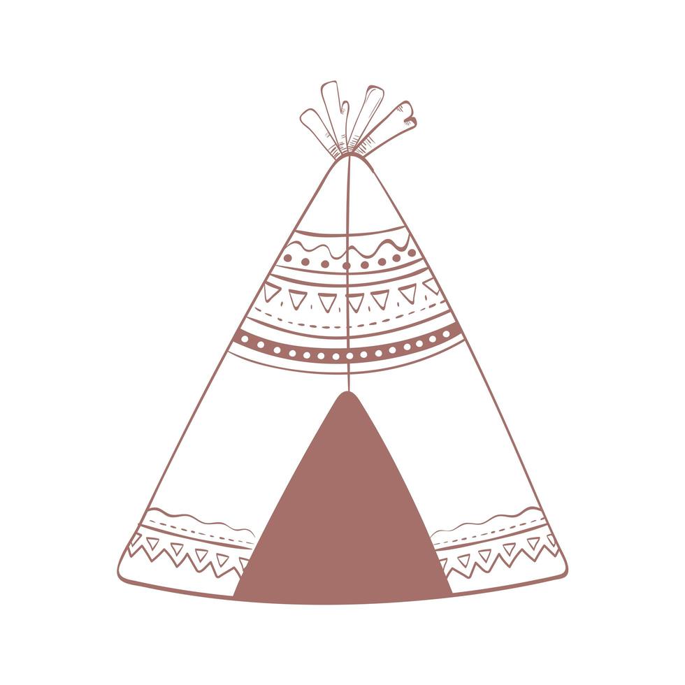 teepee boho tribal vector