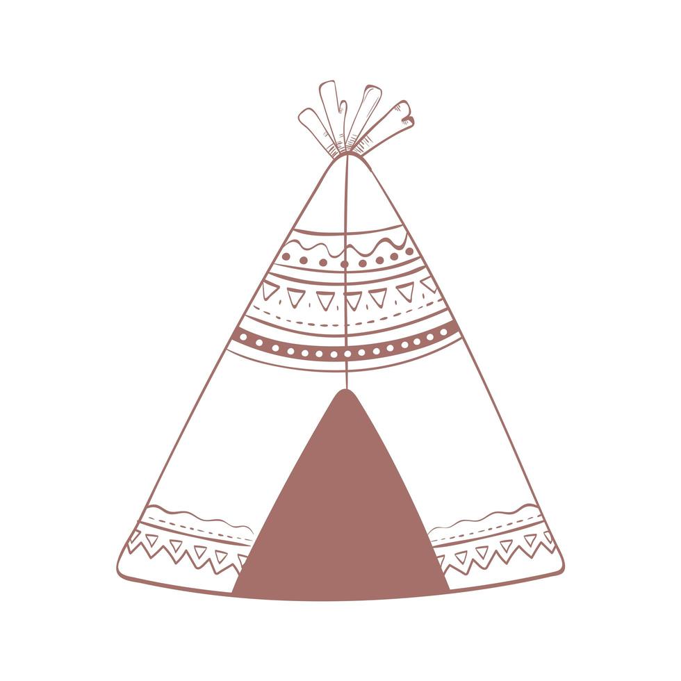 tipi boho tribal vector