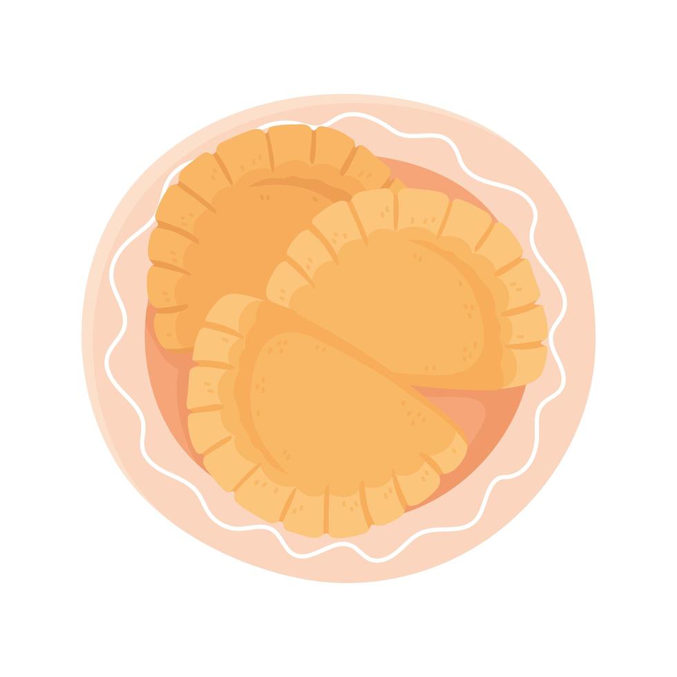 menú de comida horneada vector