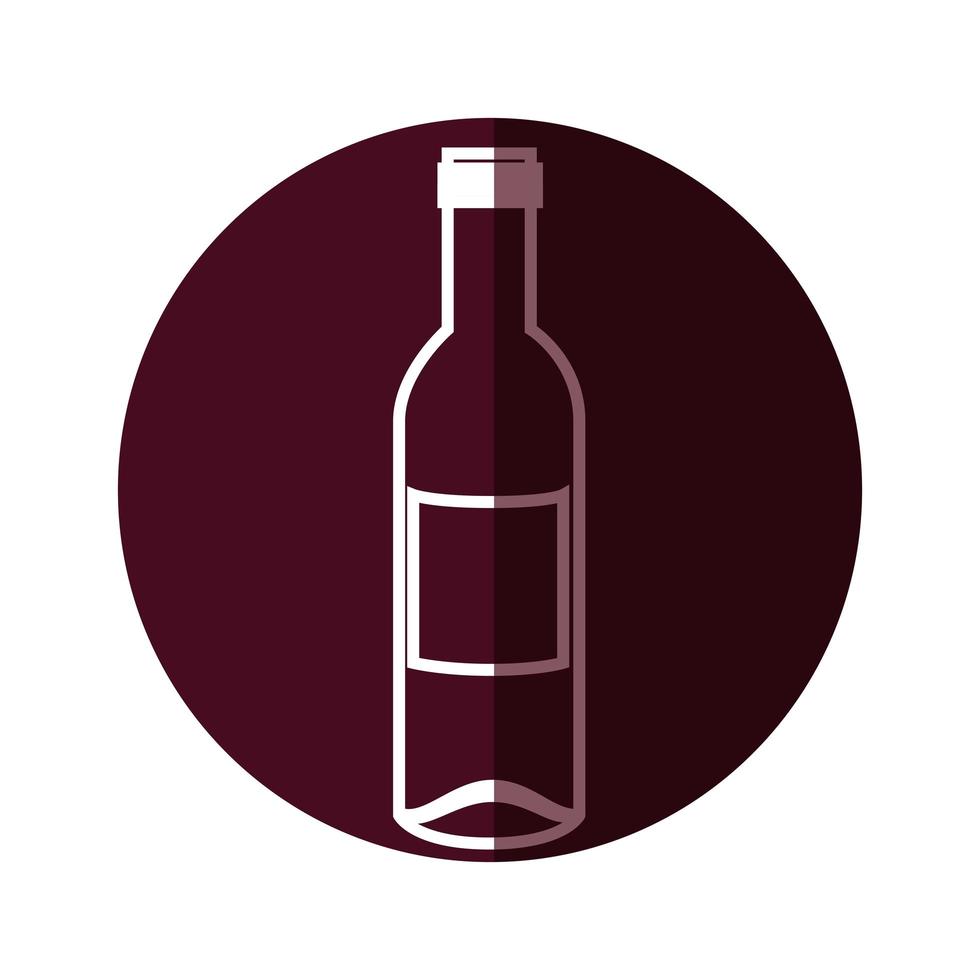 Wine bottle drink vector