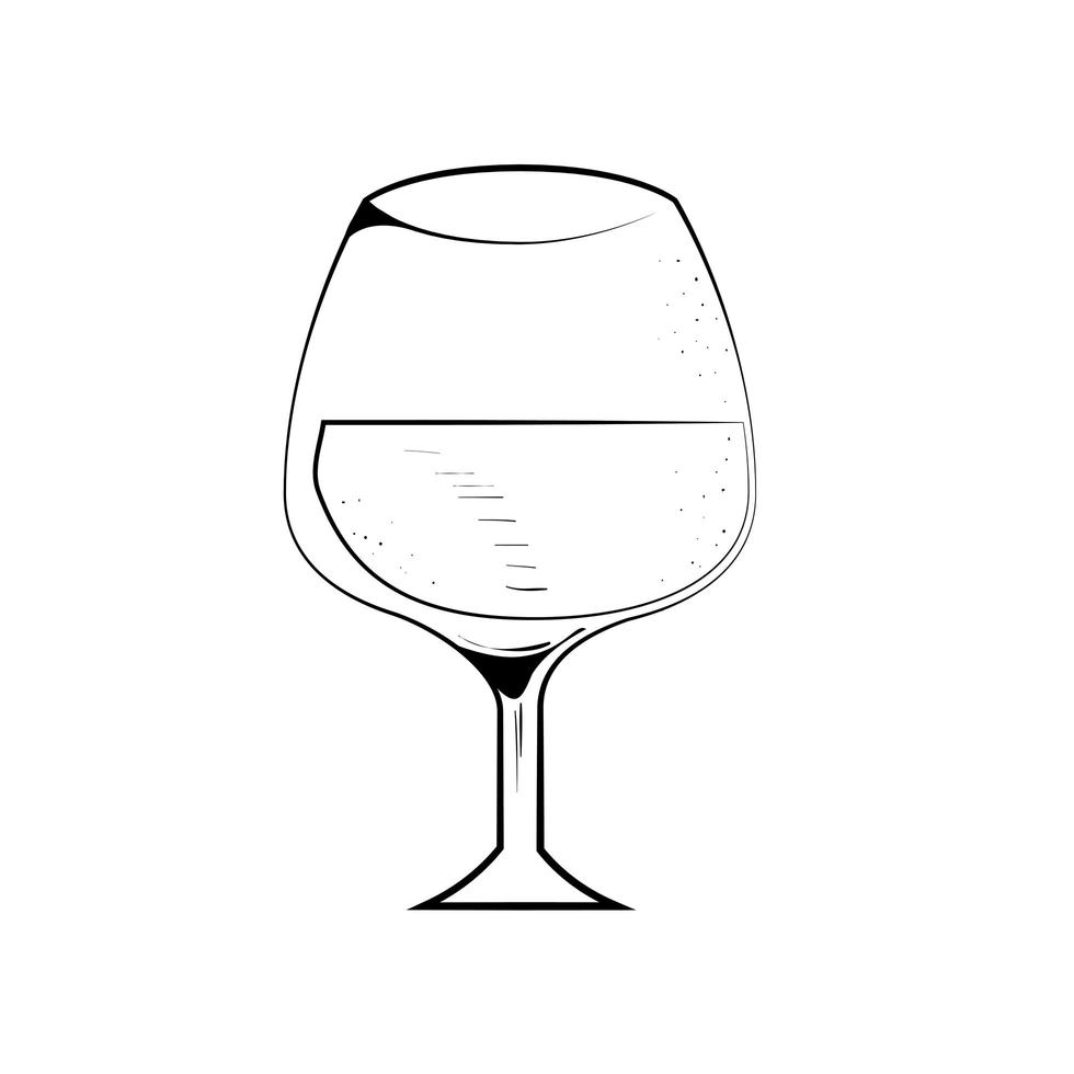 icono de copa de vino vector