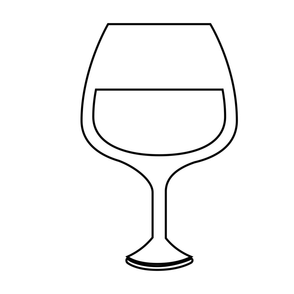 icono de copa de vino vector