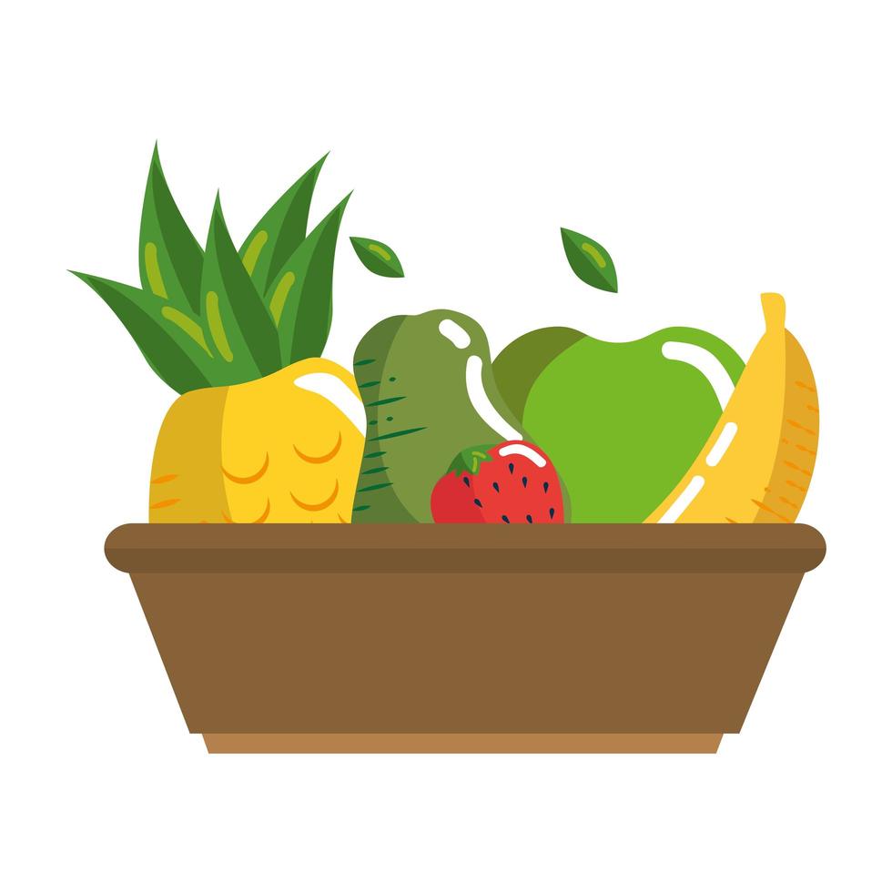 diseño de frutas saludables vector