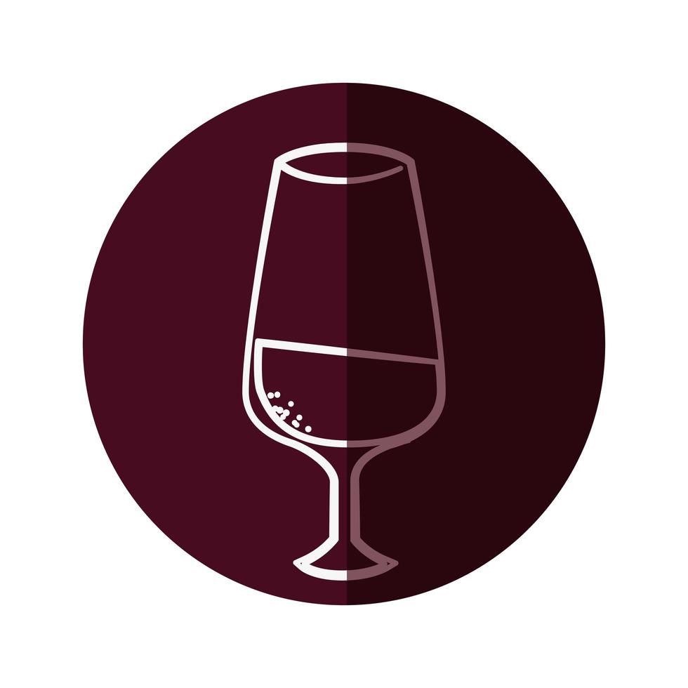 Delicious wine cup vector