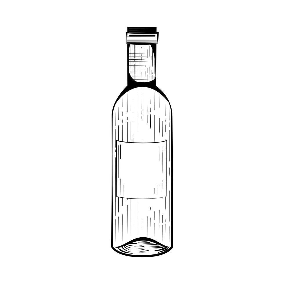 icono de botella de vino vector