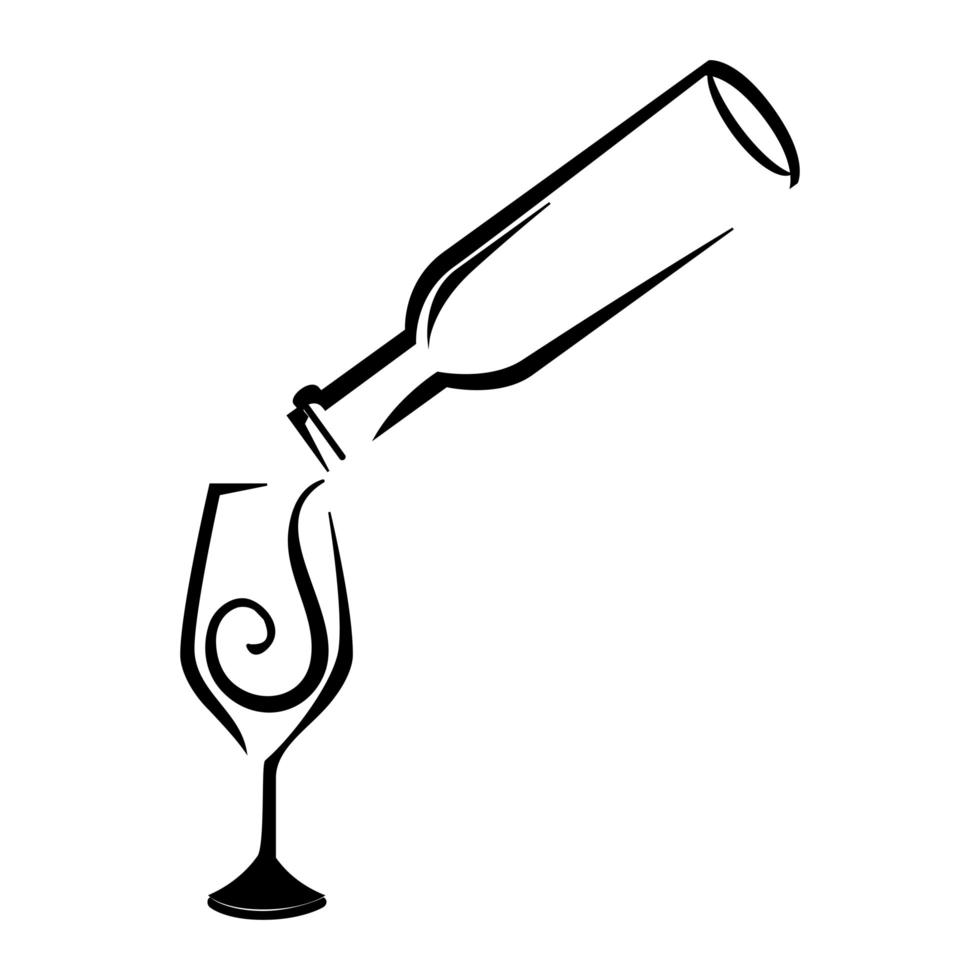 wine bottle icon vector