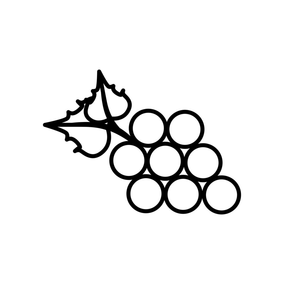 icono de racimo de uvas vector