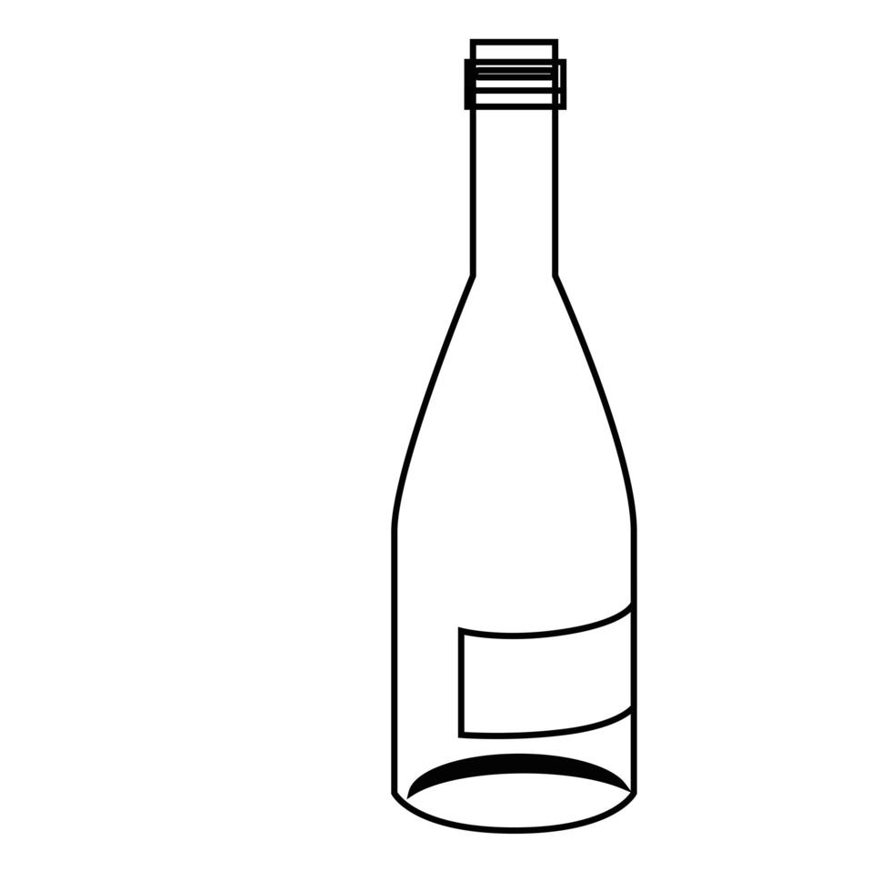 icono de botella de vino vector