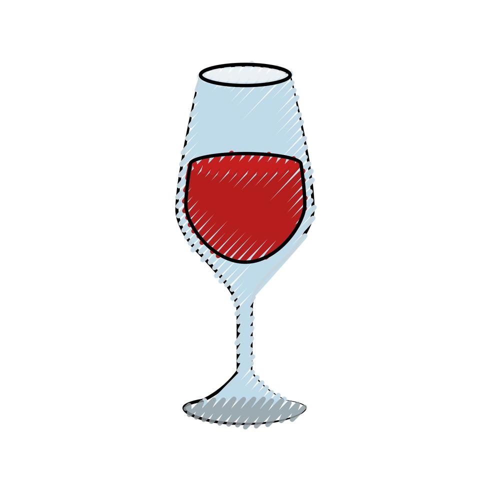 icono de copa de vino vector