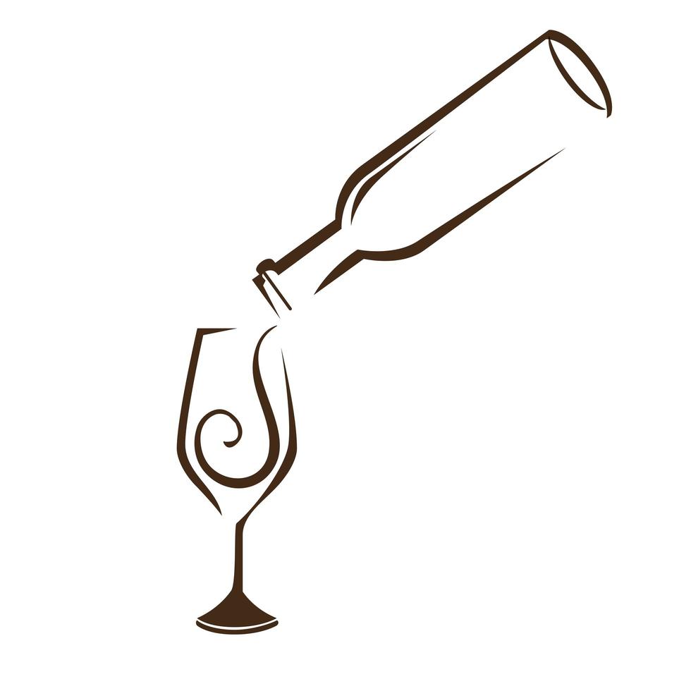 wine bottle icon vector