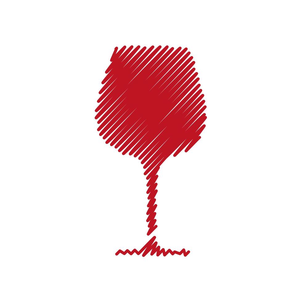 icono de copa de vino vector