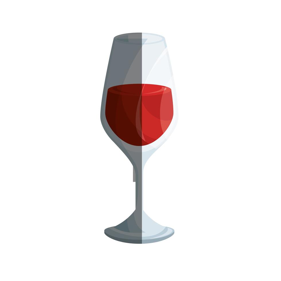 Delicious wine cup vector