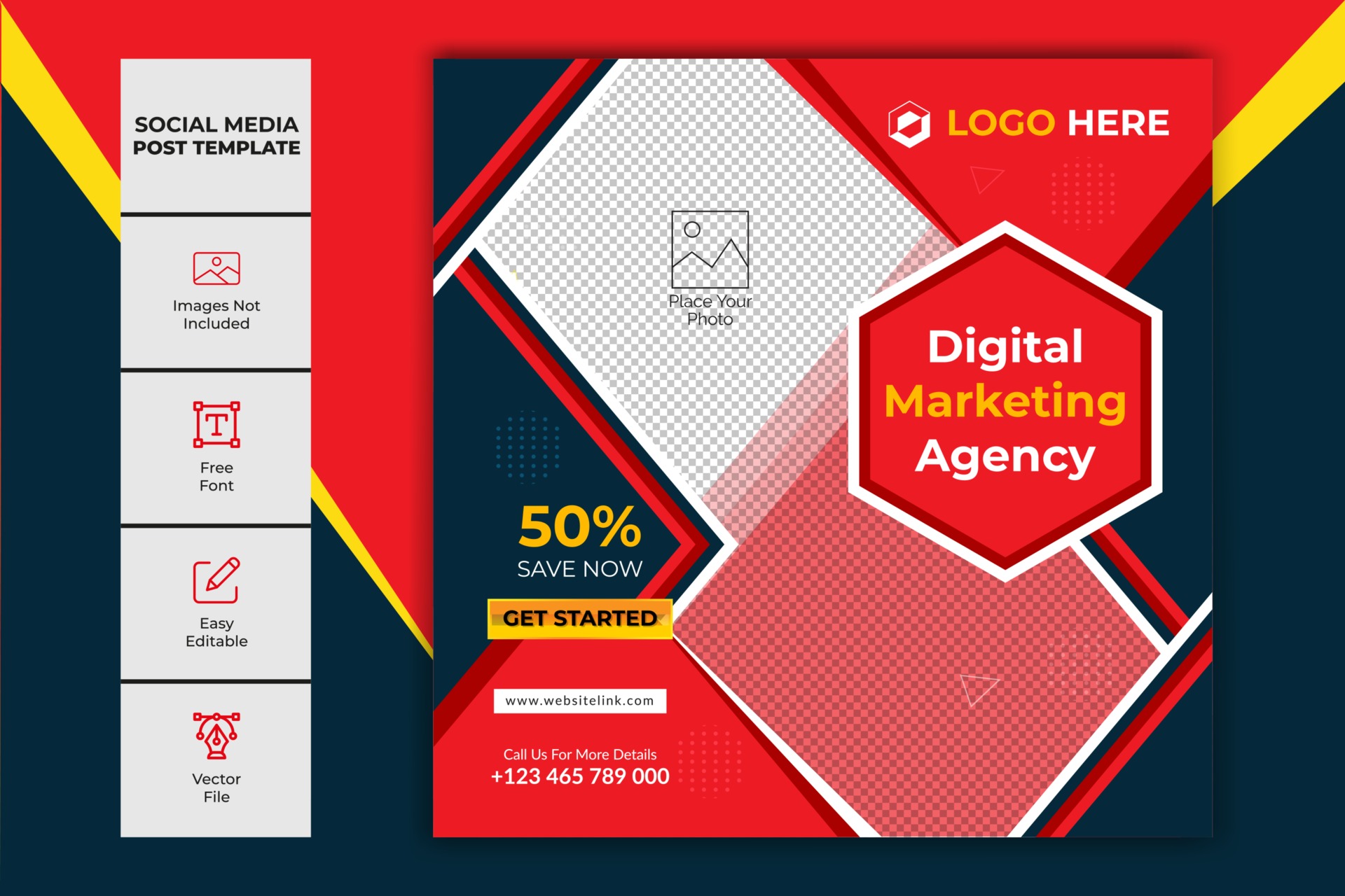 Digital marketing agency social media post banner template 2453019 ...