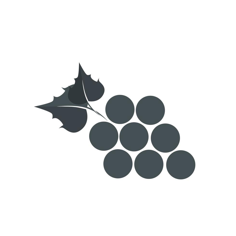 bunch of grapes icon vector