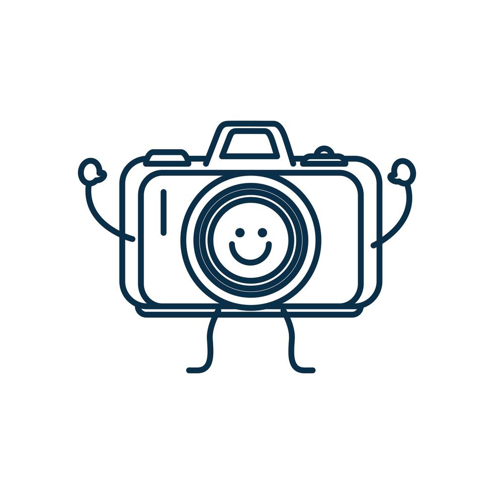 happy camera icon vector