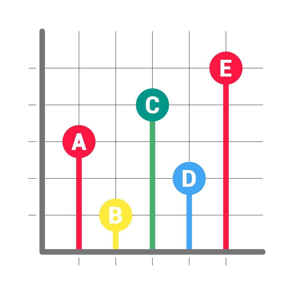 Diseño de estilo plano moderno infografías iconos conjunto de signos ilustración vectorial aislado sobre fondo blanco vector