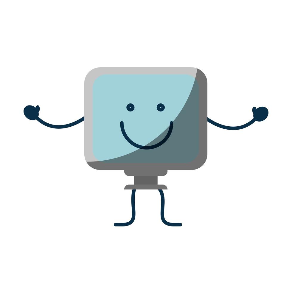 happy computer icon vector