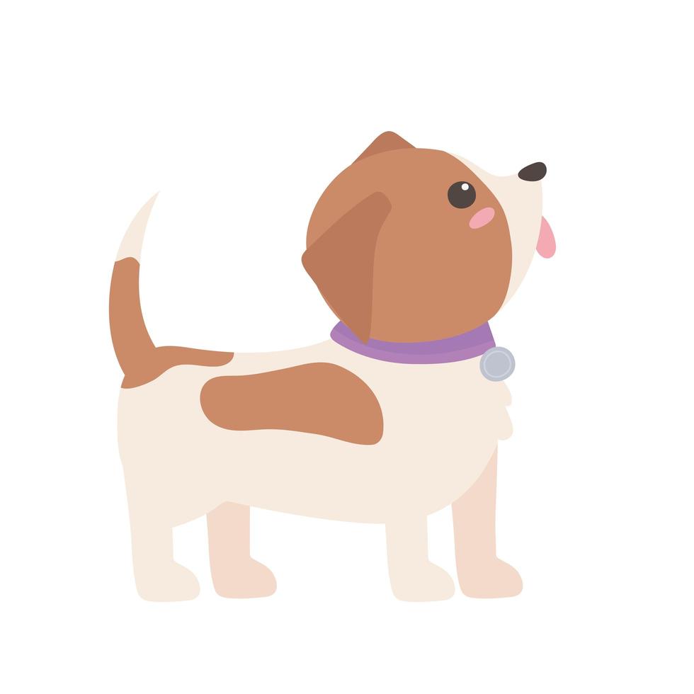 lindo perro mascota vector