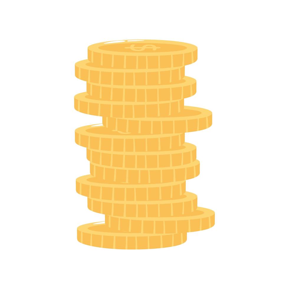 stack of coins vector