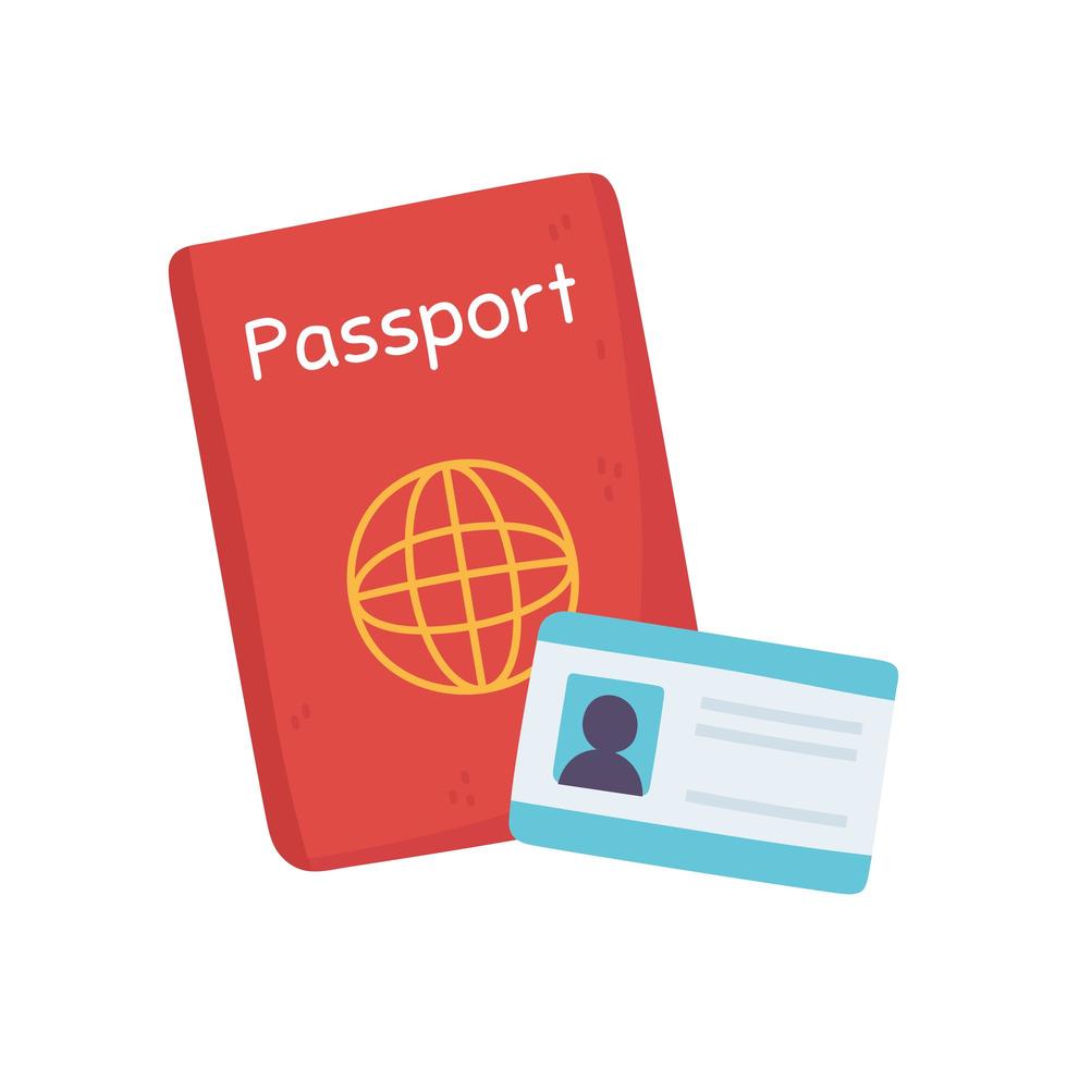 pasaporte y cédula de identidad vector