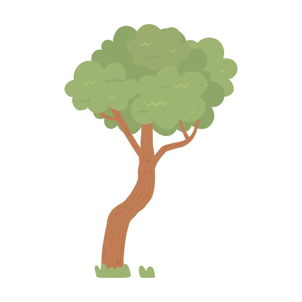 fronda de árbol verde vector