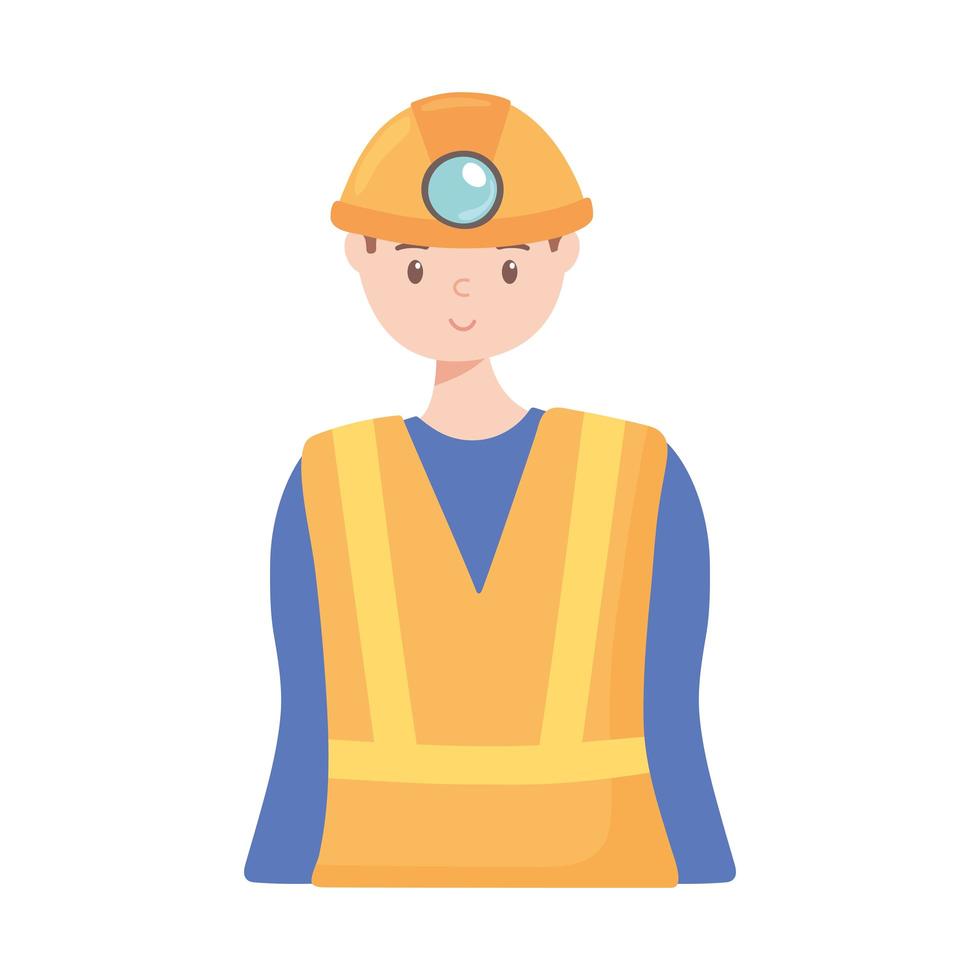 miner cartoon character vector