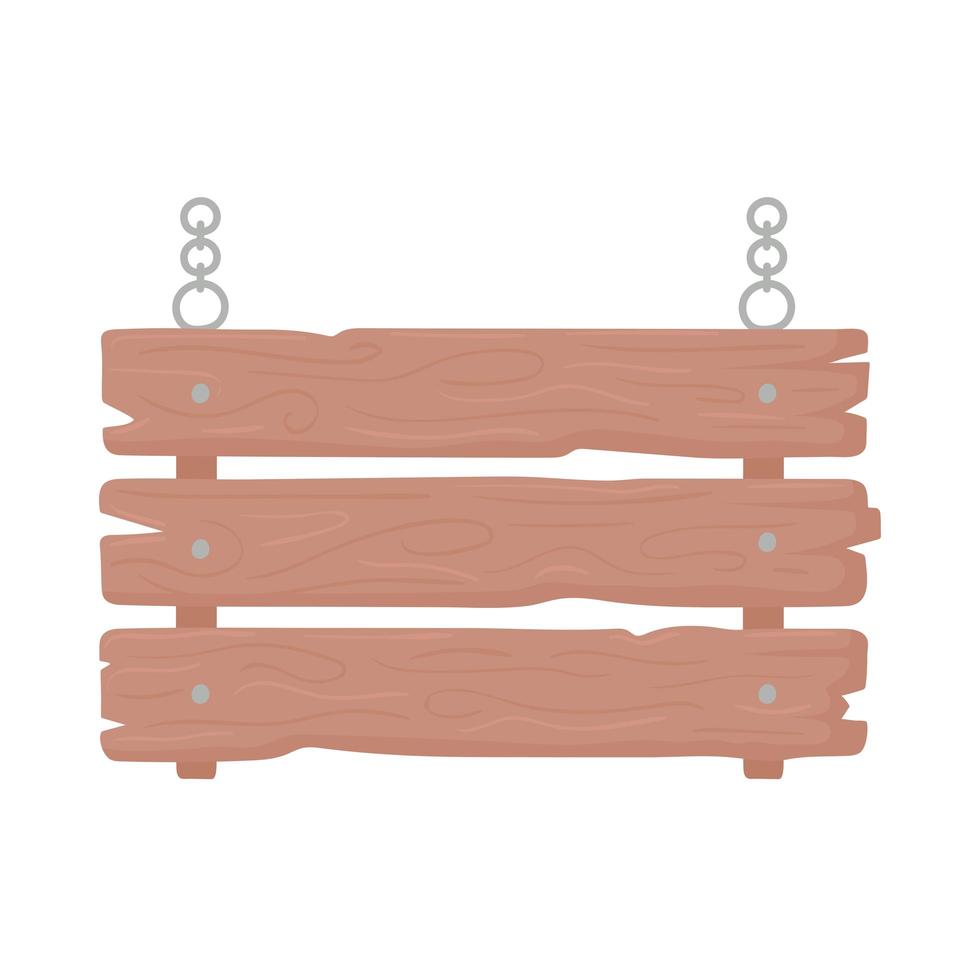 banner made of wood vector