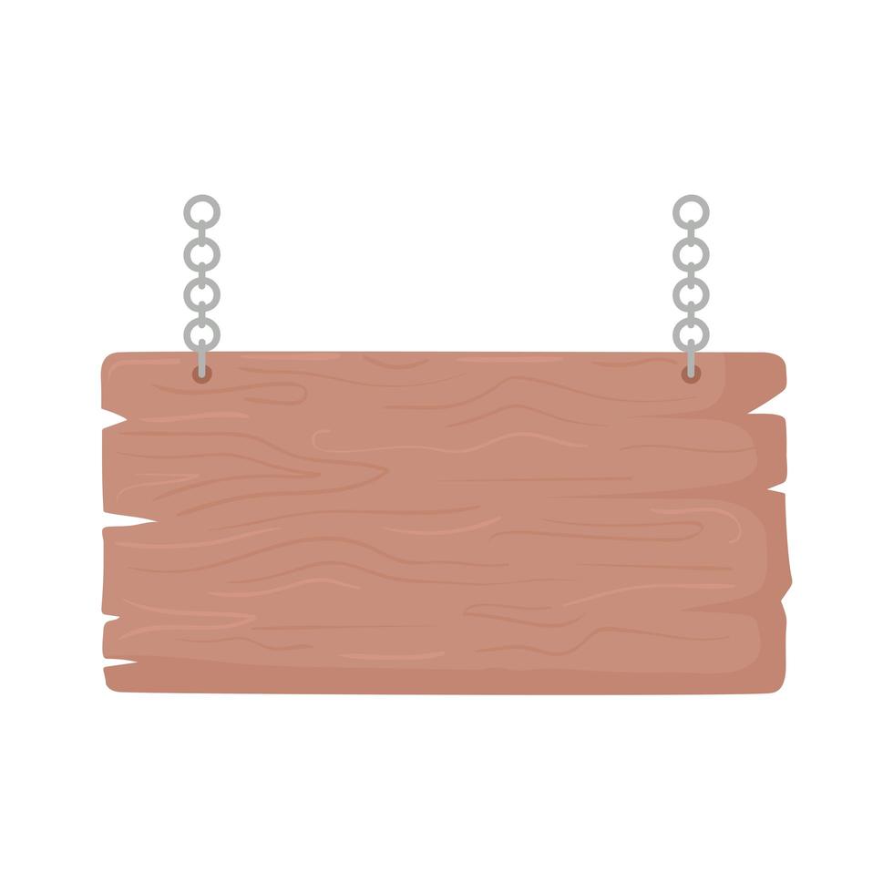 hanging wood board vector
