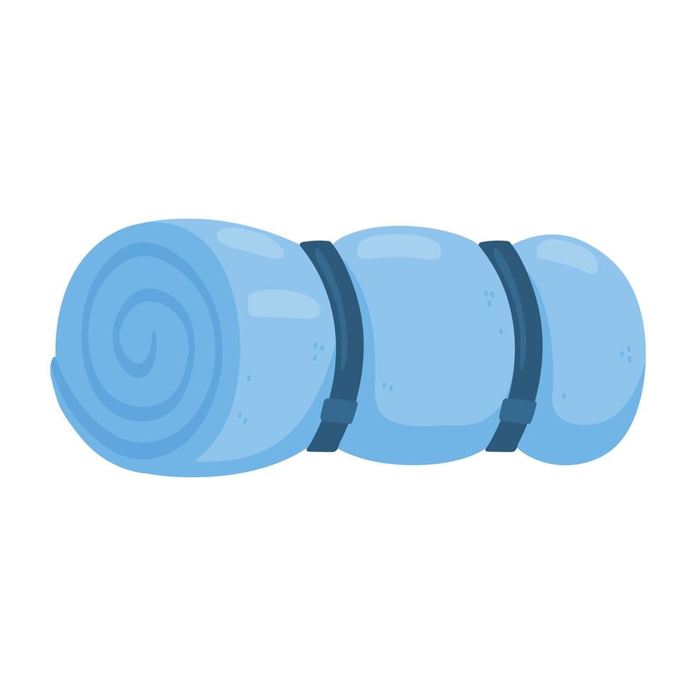 camping sleeping roll vector