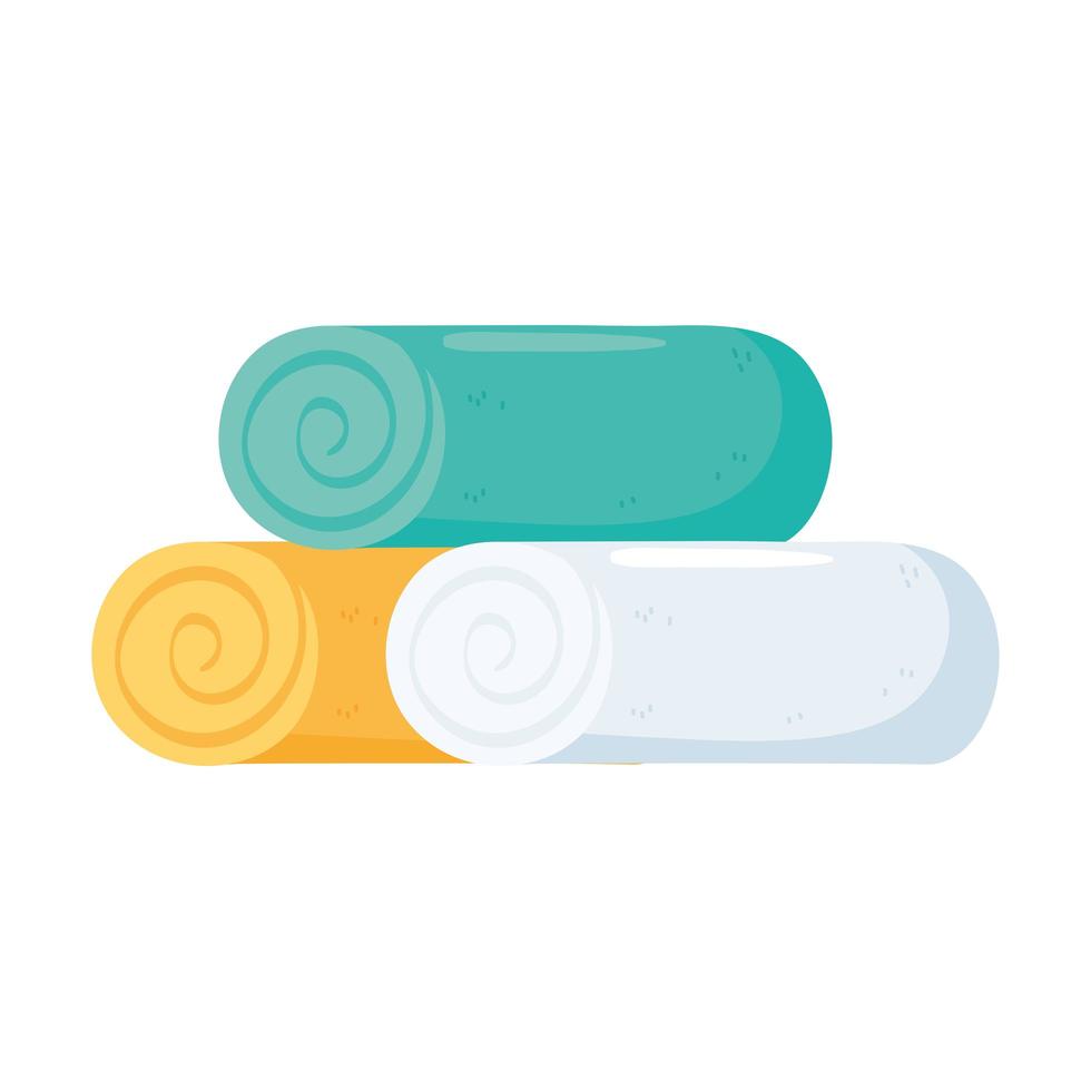 towels rolls isolated vector