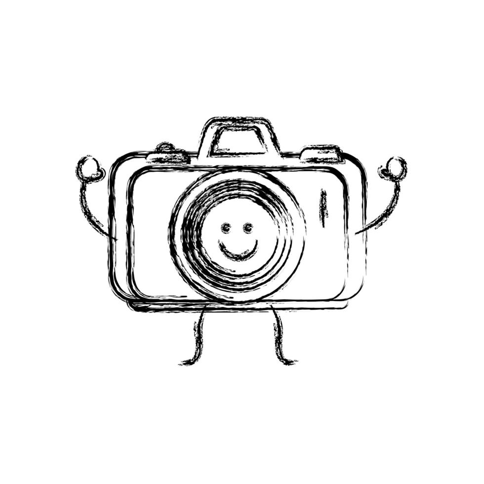 happy camera icon vector