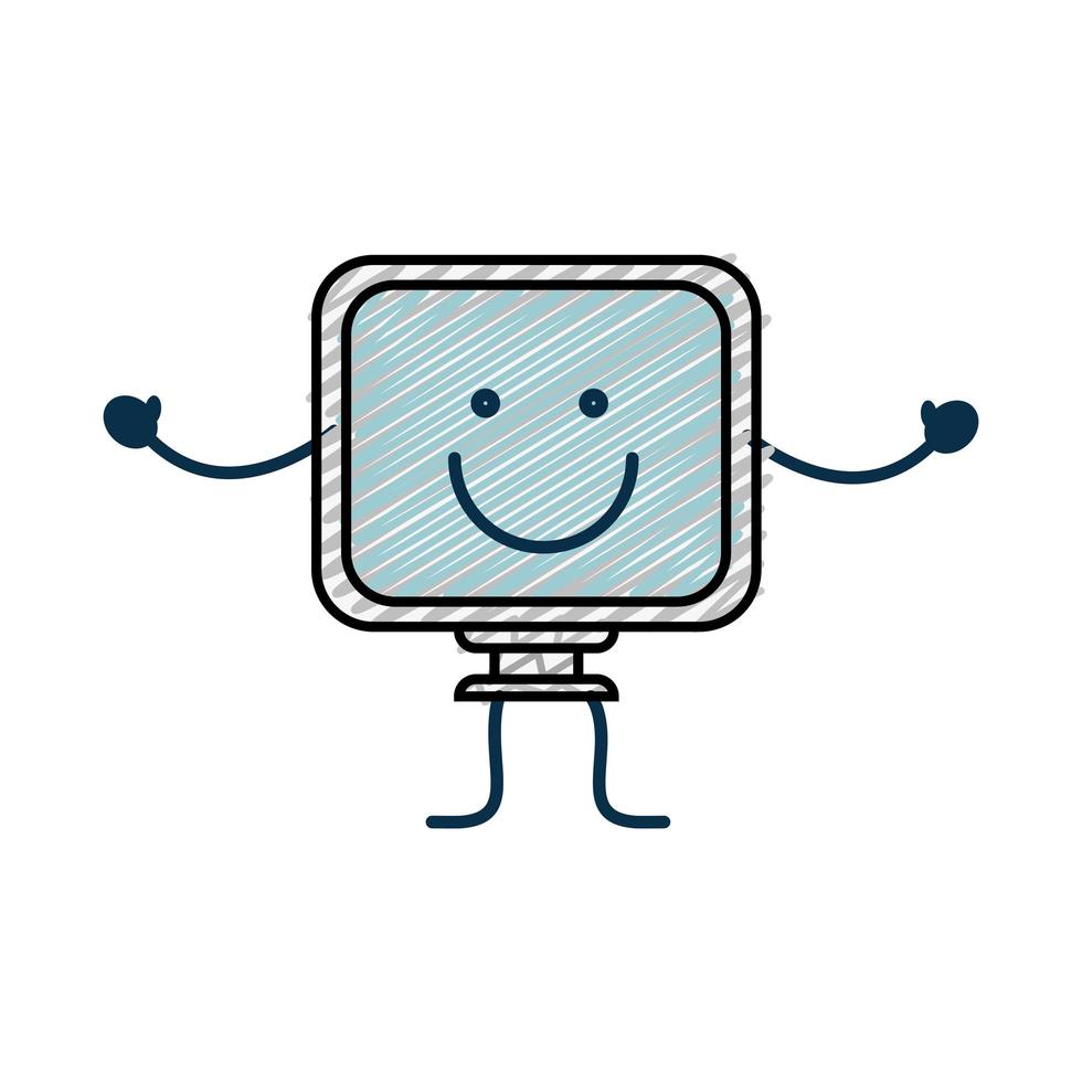 happy computer icon vector