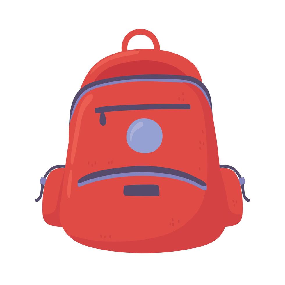 red backpack equipment vector