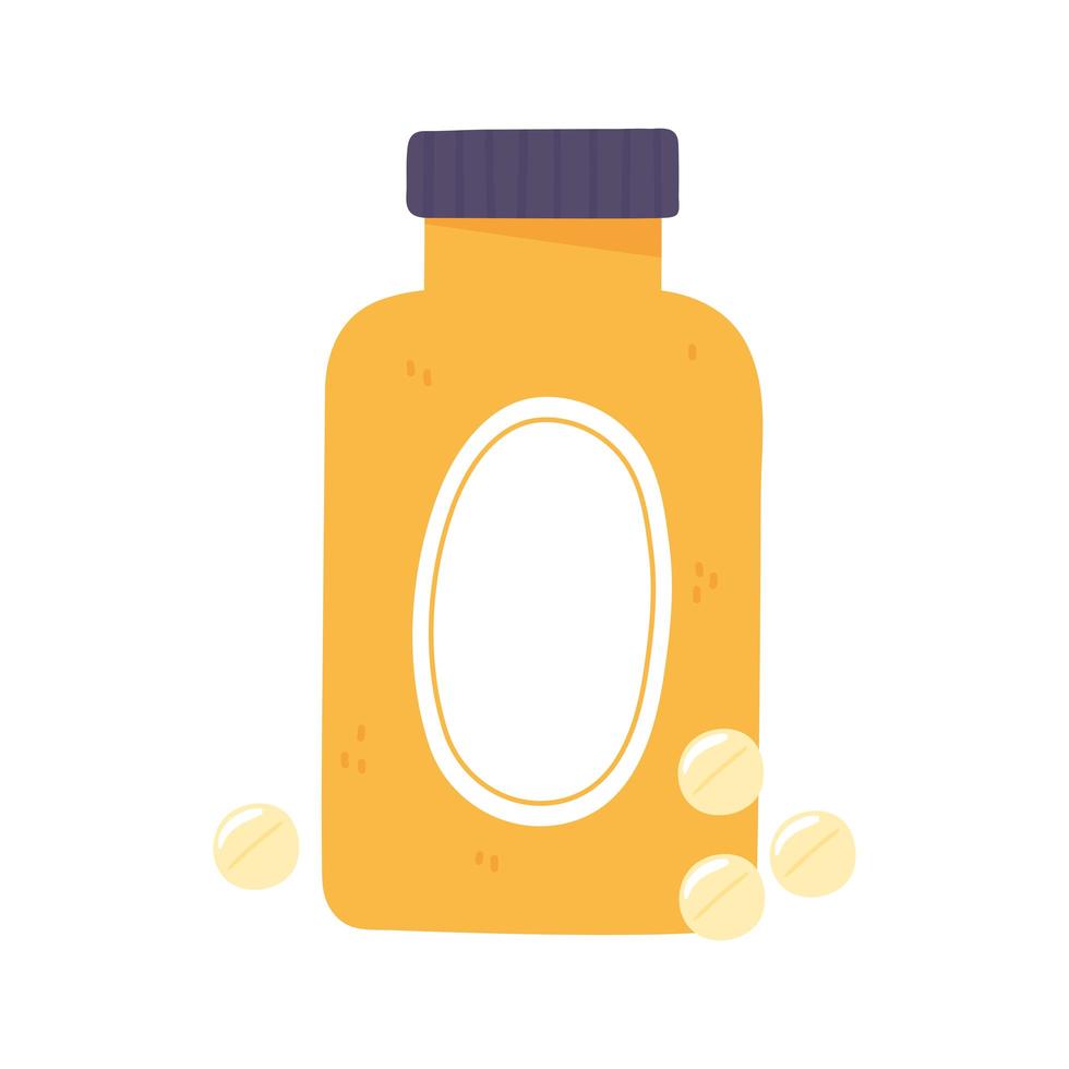 bottle pills medical vector