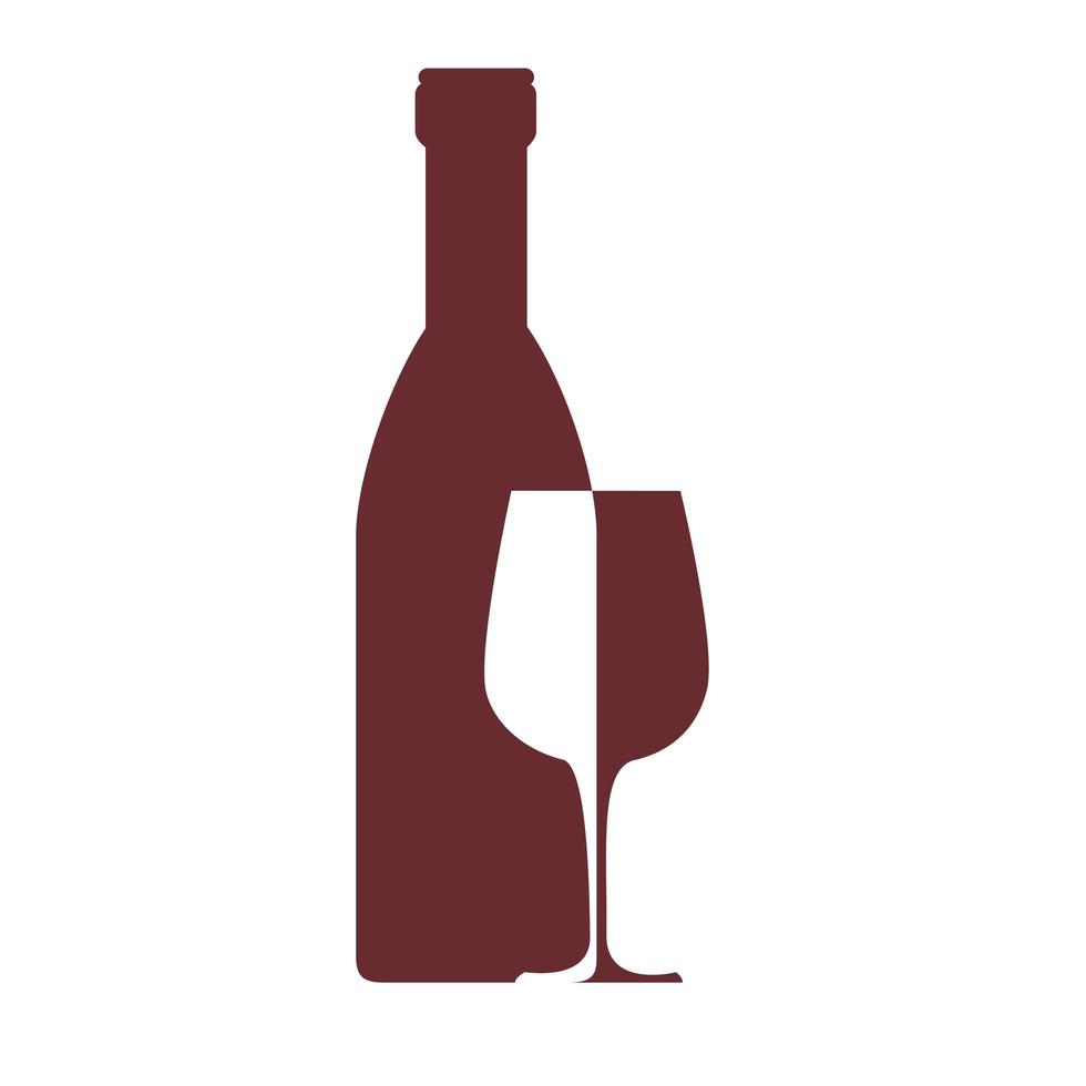 icono de botella de vino vector