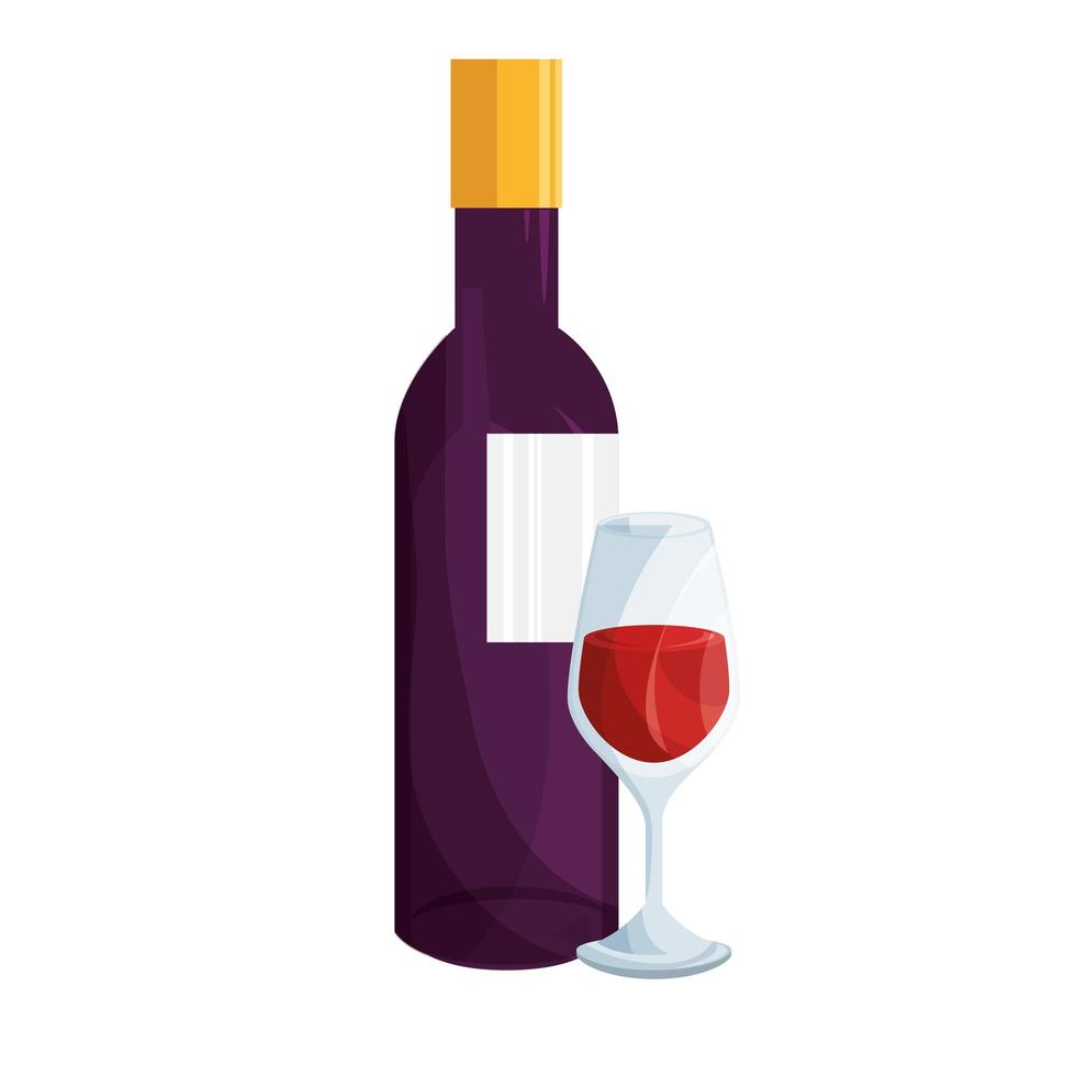 wine bottle icon vector