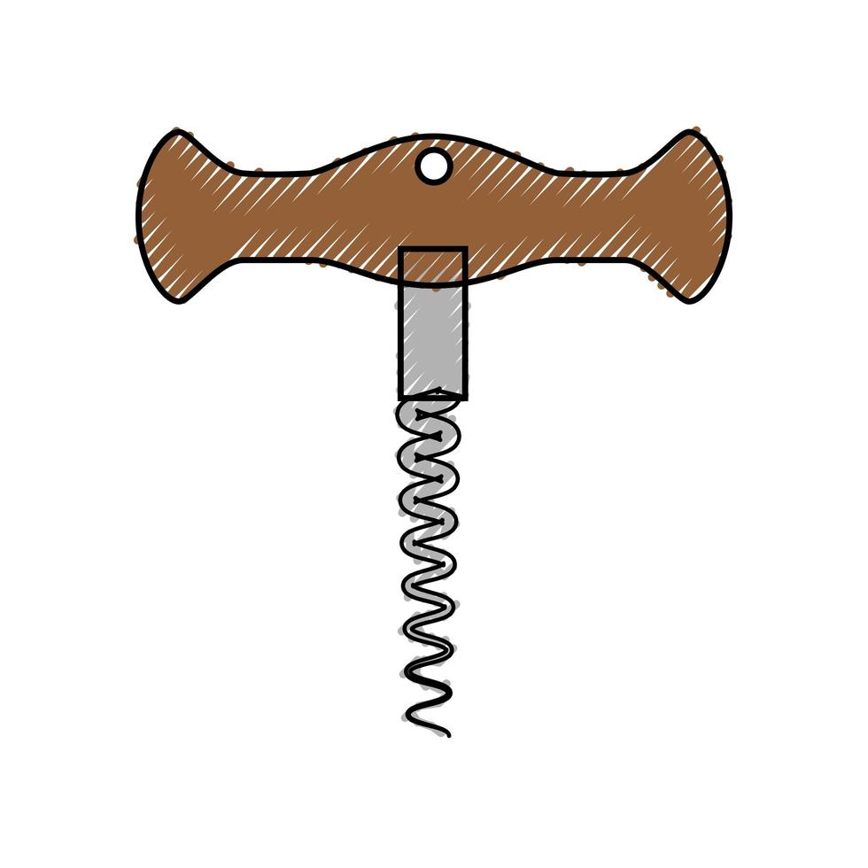 corkscrew tool icon vector