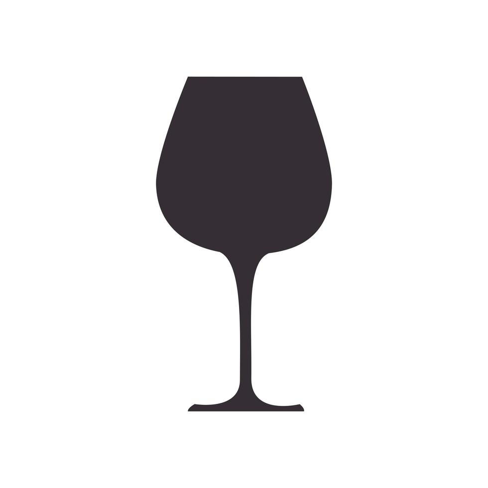 icono de copa de vino vector