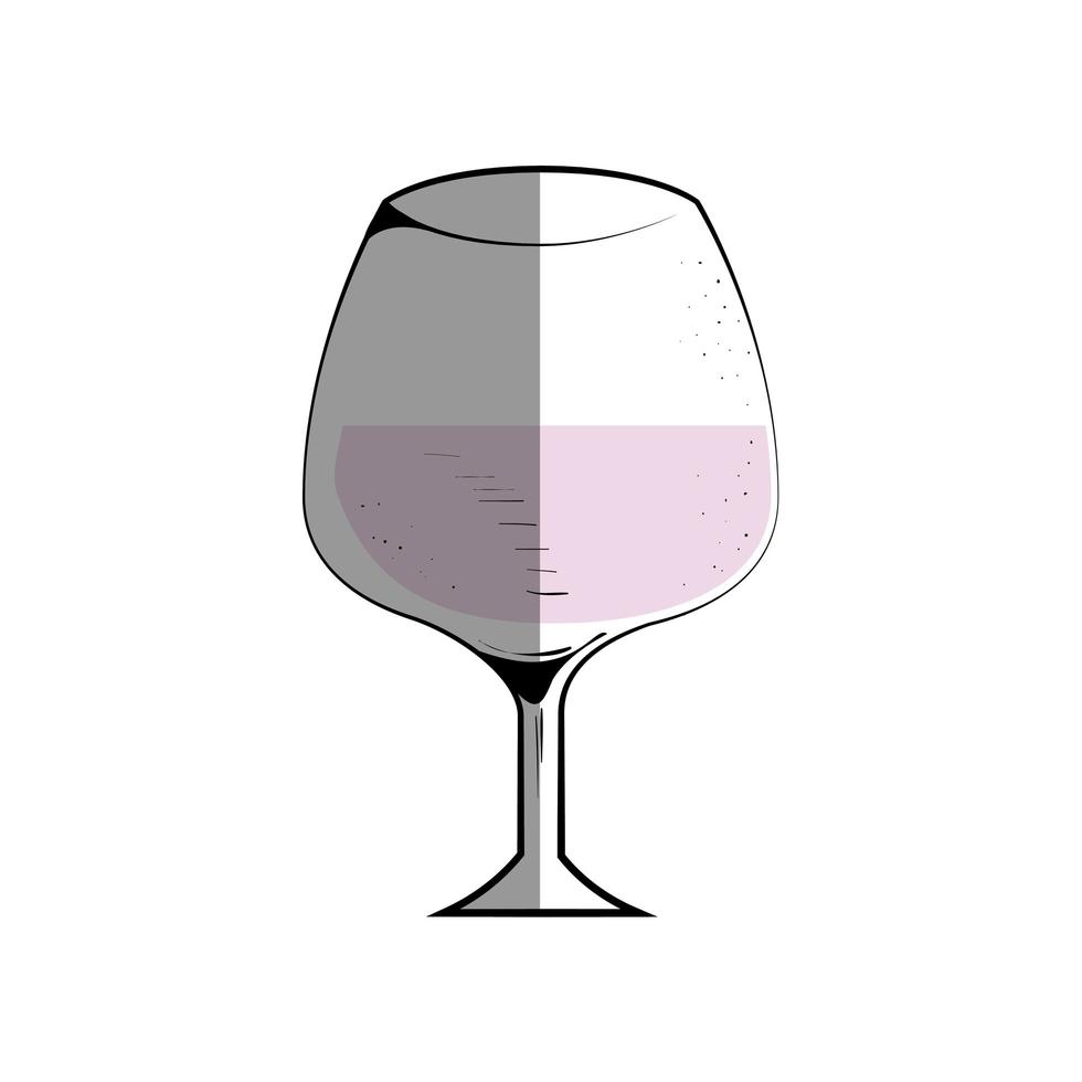 Delicious wine cup vector