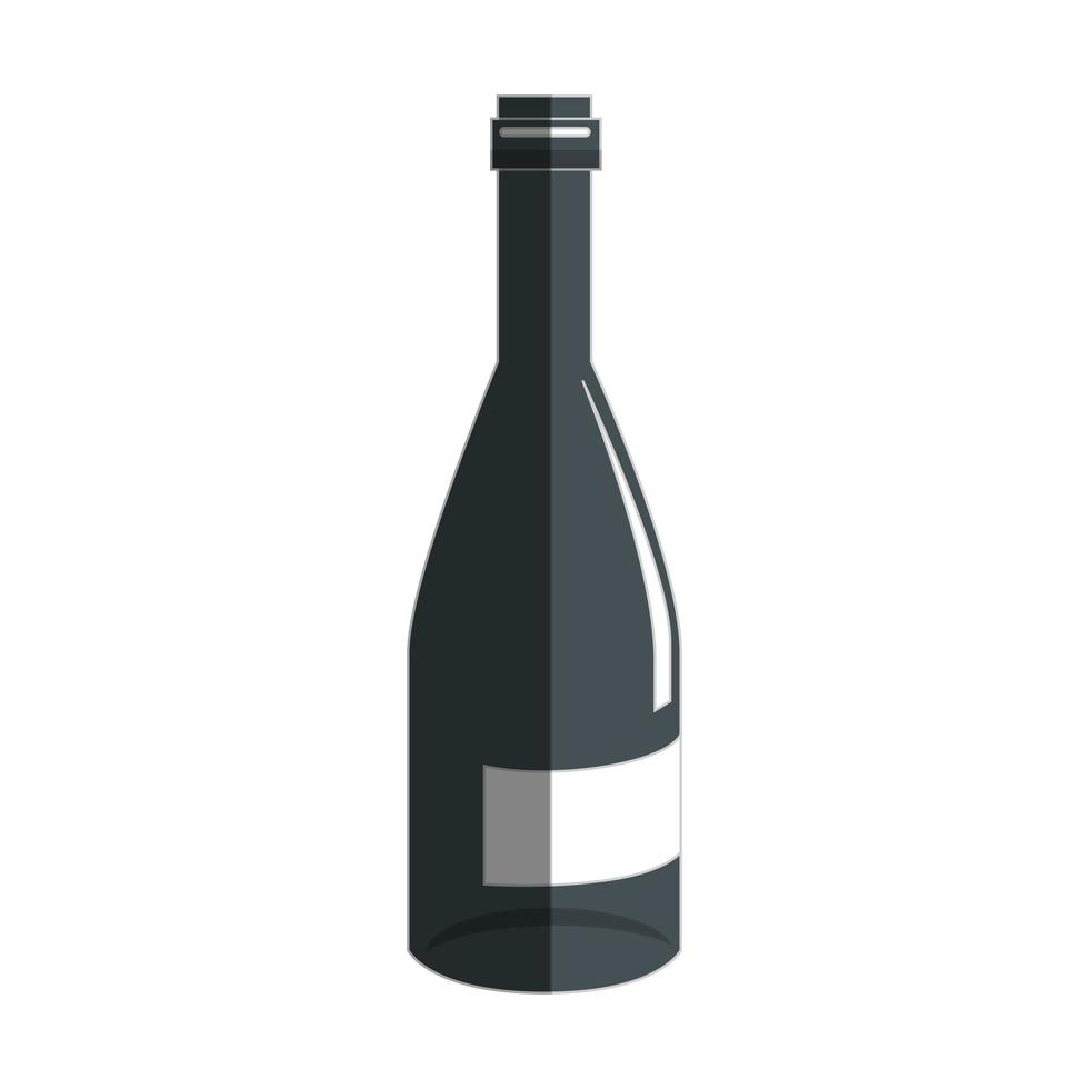 Wine bottle drink vector