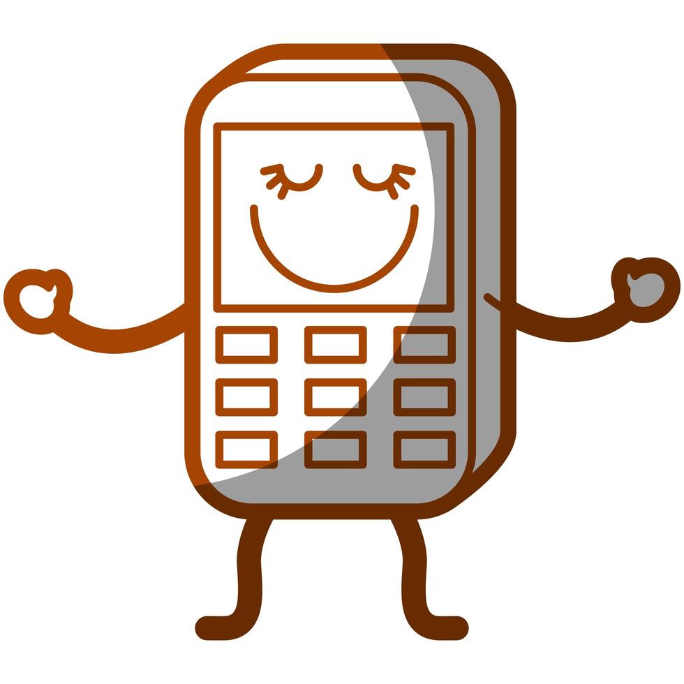 happy phone icon vector